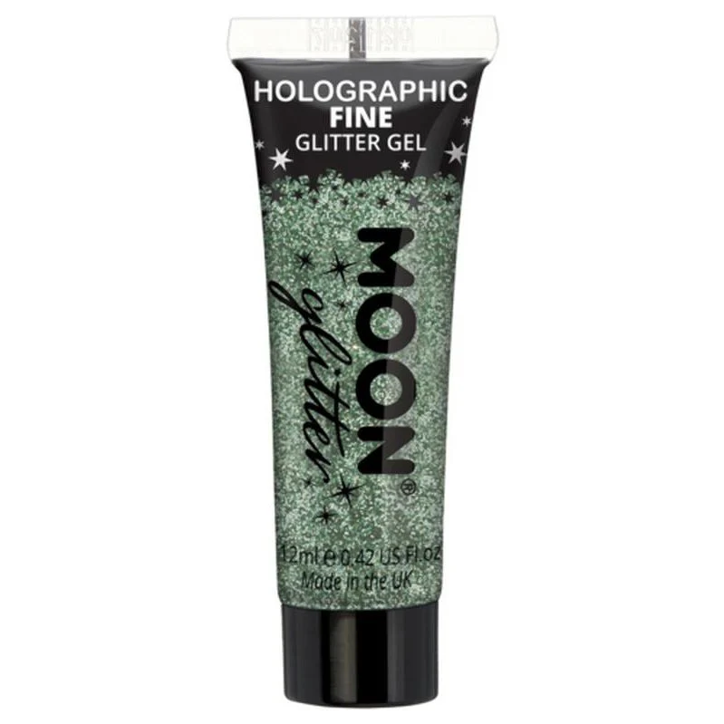 Moon Glitter Holographic Fine Glitter Gel, Green - Image 2