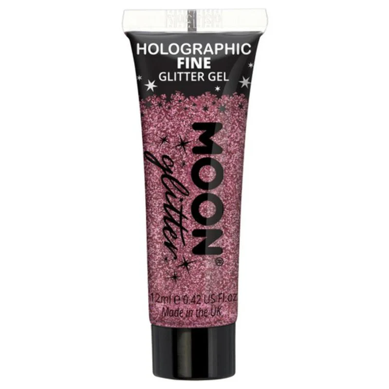 Moon Glitter Holographic Fine Glitter Gel, Pink
