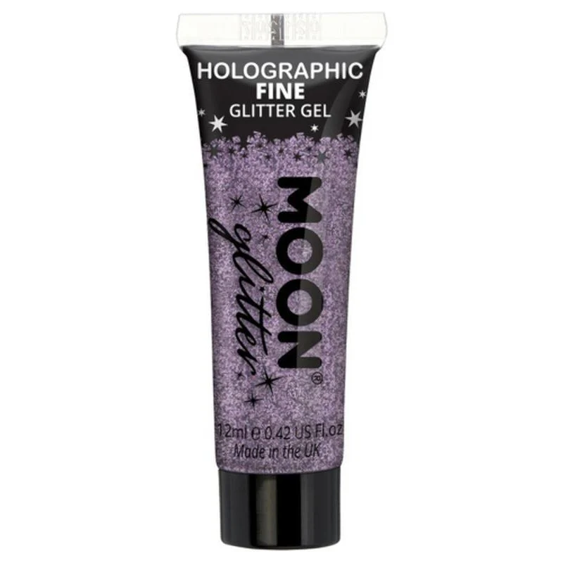 Moon Glitter Holographic Fine Glitter Gel, Purple
