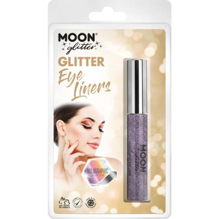 Moon Glitter Holographic Glitter Eye Liner, Purple - Image 3