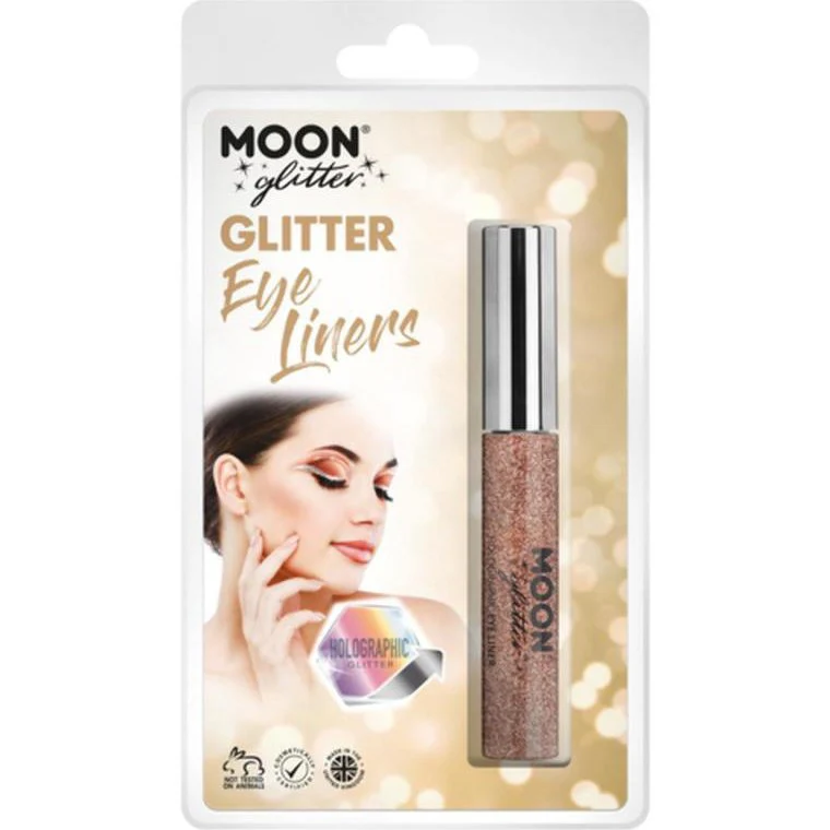 Moon Glitter Holographic Glitter Eye Liner, Rose Gold - Image 3