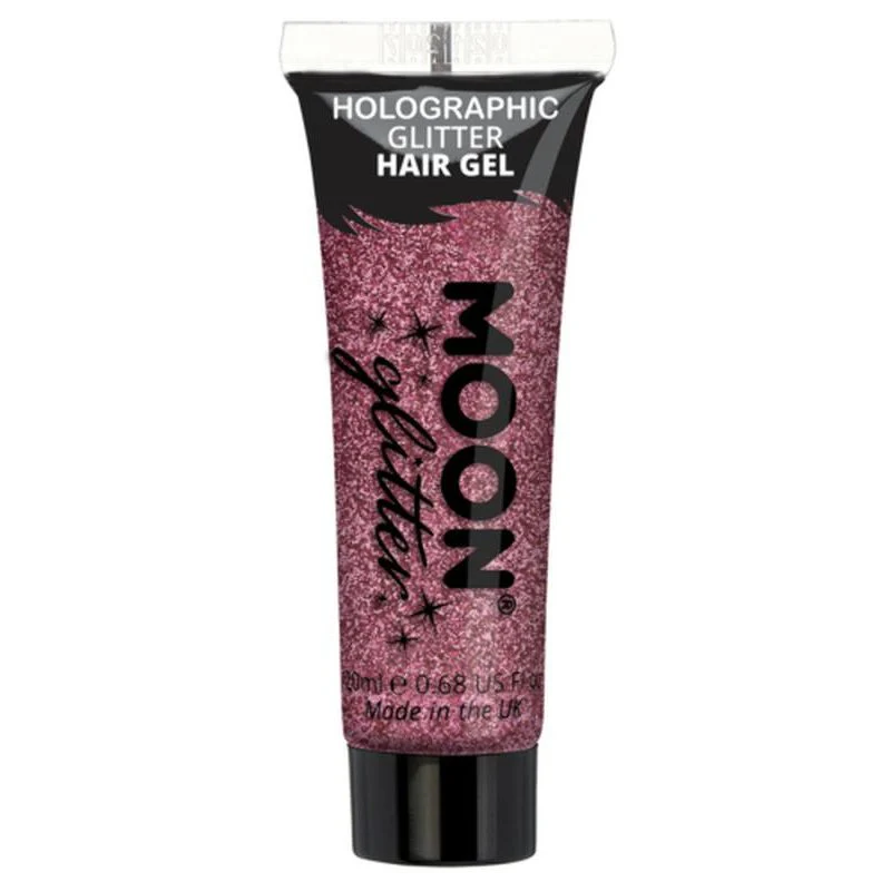 Moon Glitter Holographic Glitter Hair Gel, Pink