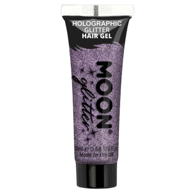 Moon Glitter Holographic Glitter Hair Gel, Purple