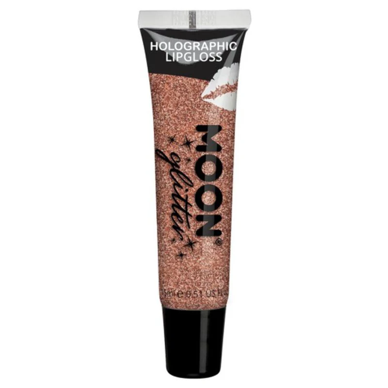 Moon Glitter Holographic Glitter Lipgloss, Rose Gold - Image 2