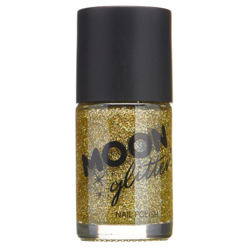 Moon Glitter Holographic Nail Polish, Gold - Image 2