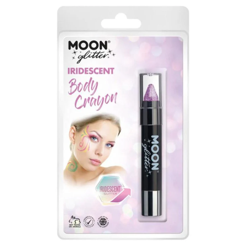 Moon Glitter Iridescent Body Crayons, Purple