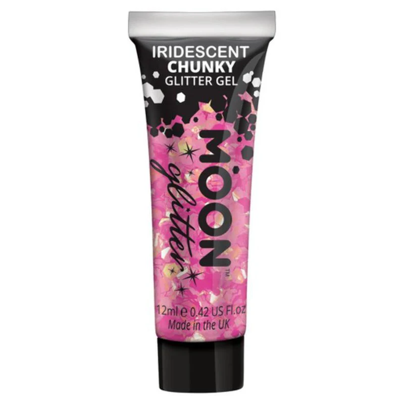 Moon Glitter Iridescent Chunky Glitter Gel, Pink - Image 3