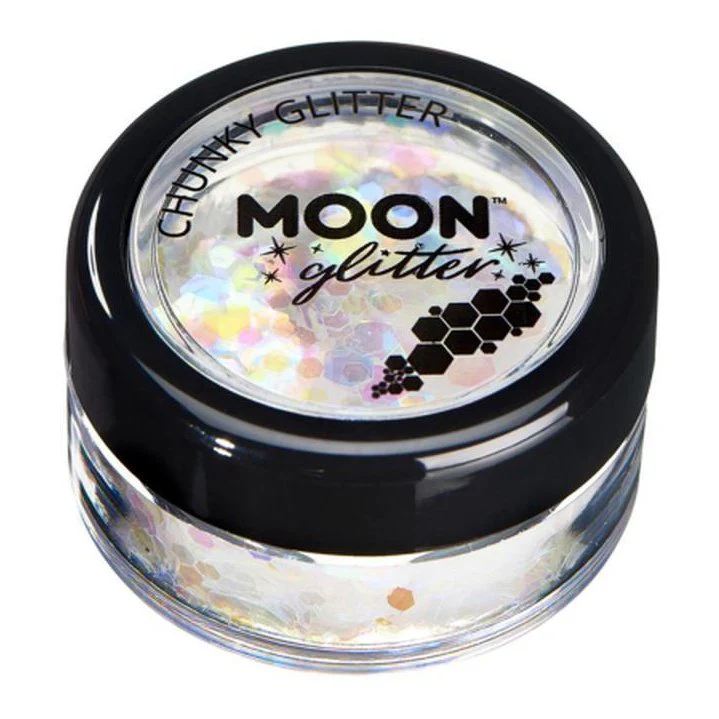 Moon Glitter Iridescent Chunky Glitter, White - Image 2