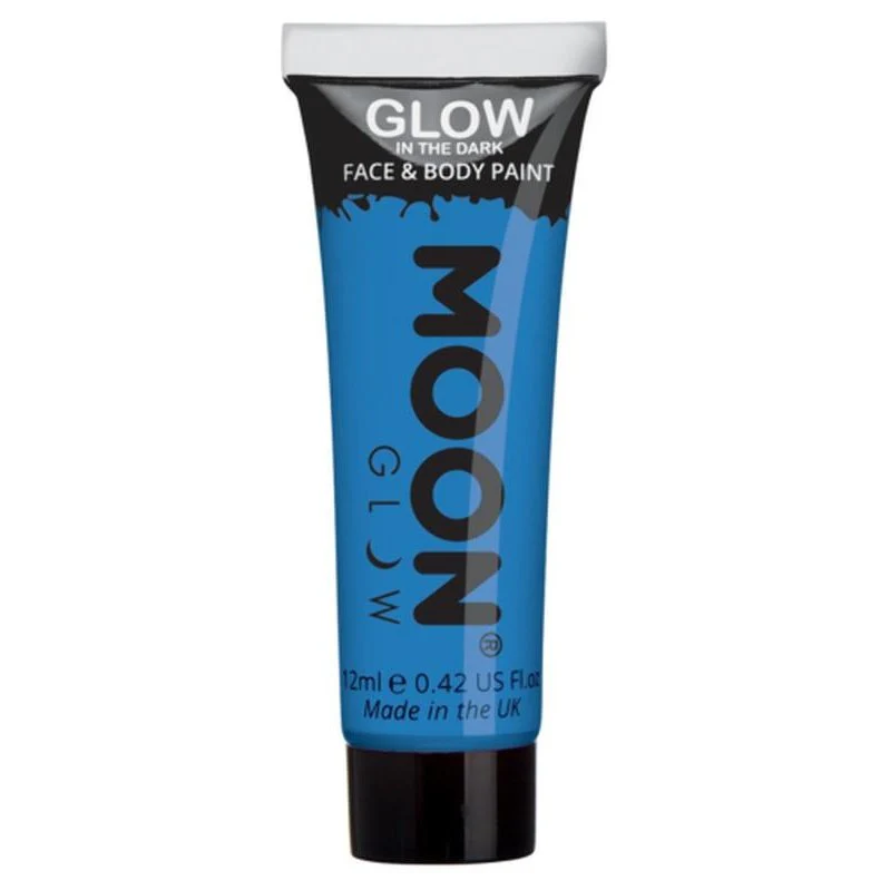Moon Glow Glow In The Dark Face Paint, Blue - Image 3