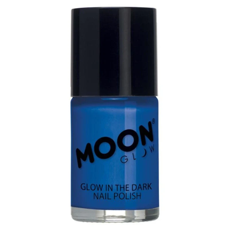 Moon Glow Glow In The Dark Nail Polish, Blue - Image 2
