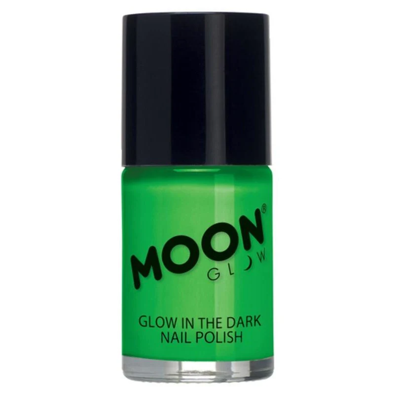 Moon Glow Glow In The Dark Nail Polish, Green - Image 2