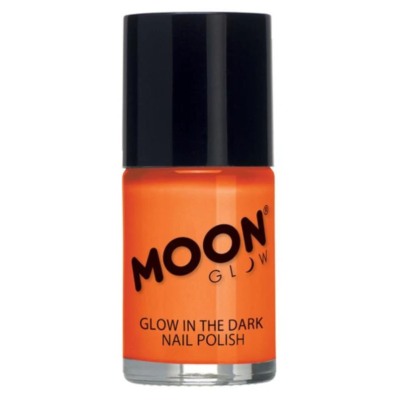 Moon Glow Glow In The Dark Nail Polish, Orange - Image 2