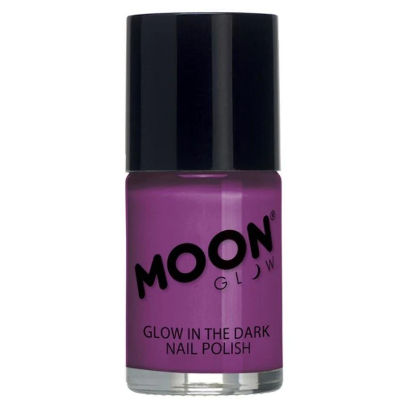 Moon Glow Glow In The Dark Nail Polish, Purple - Image 2