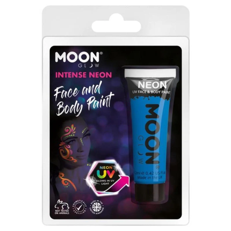 Moon Glow Intense Neon Uv Face Paint, Blue - Image 2