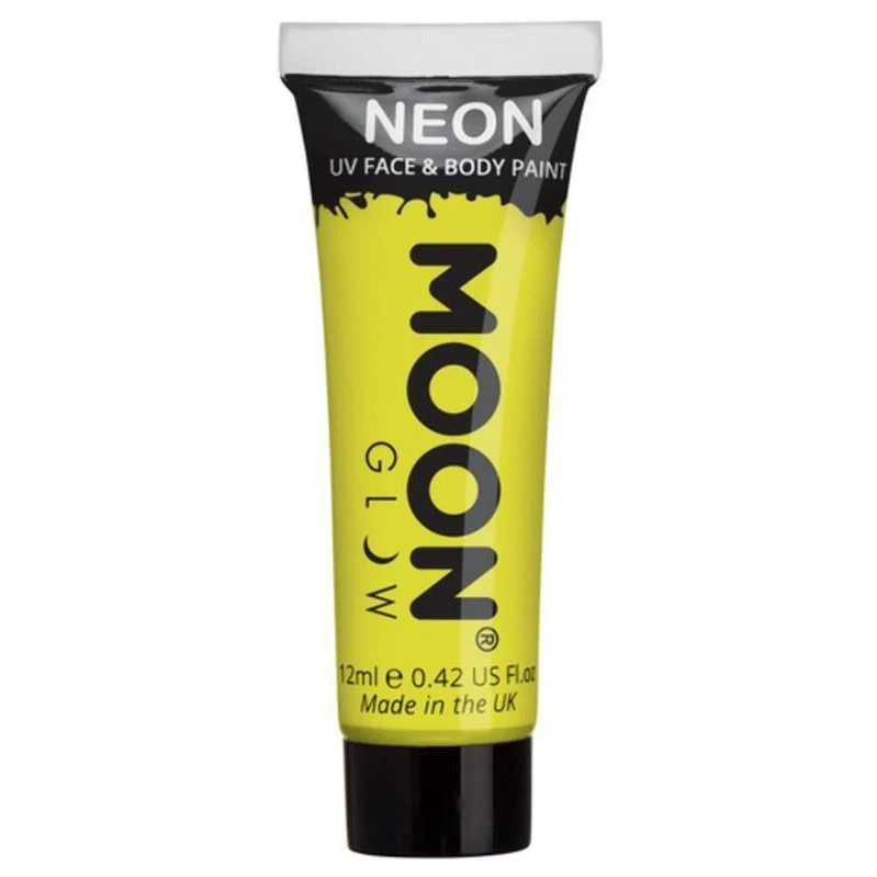 Moon Glow Intense Neon Uv Face Paint, Yellow - Image 3