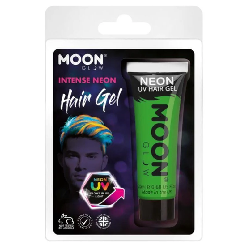 Moon Glow Intense Neon Uv Hair Gel, Green - Image 2