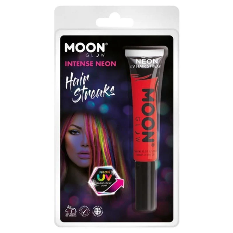 Moon Glow Intense Neon Uv Hair Streaks, Red - Image 2