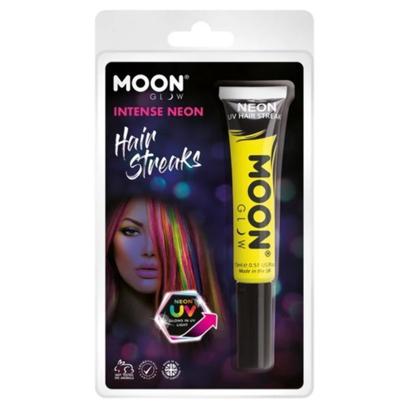 Moon Glow Intense Neon Uv Hair Streaks, Yellow - Image 2