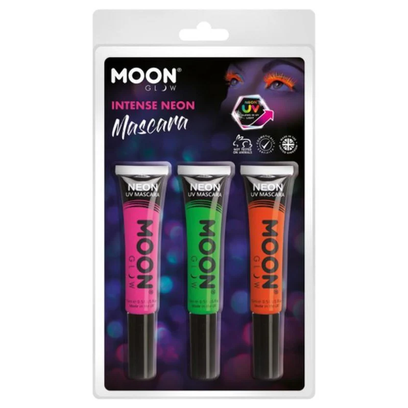 Moon Glow Intense Neon Uv Mascara, Pink, Green, Orange
