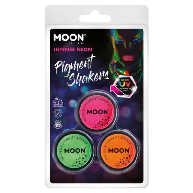 Moon Glow Intense Neon Uv Pigment Shakers, Pink, Green, Orange