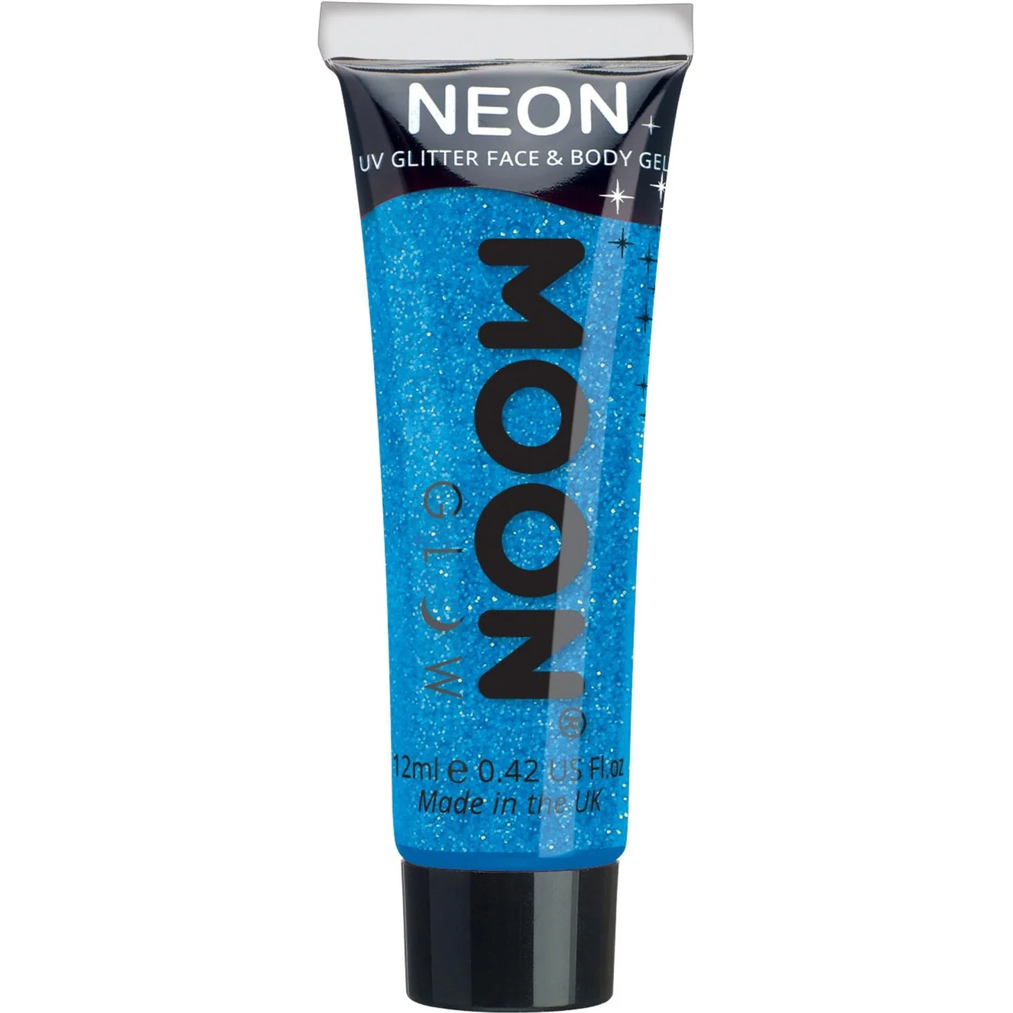 Moon Glow Neon Uv Fine Glitter Gel, Blue - Image 3