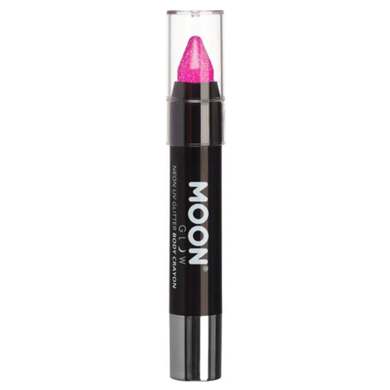 Moon Glow Neon Uv Glitter Body Crayons, Magenta