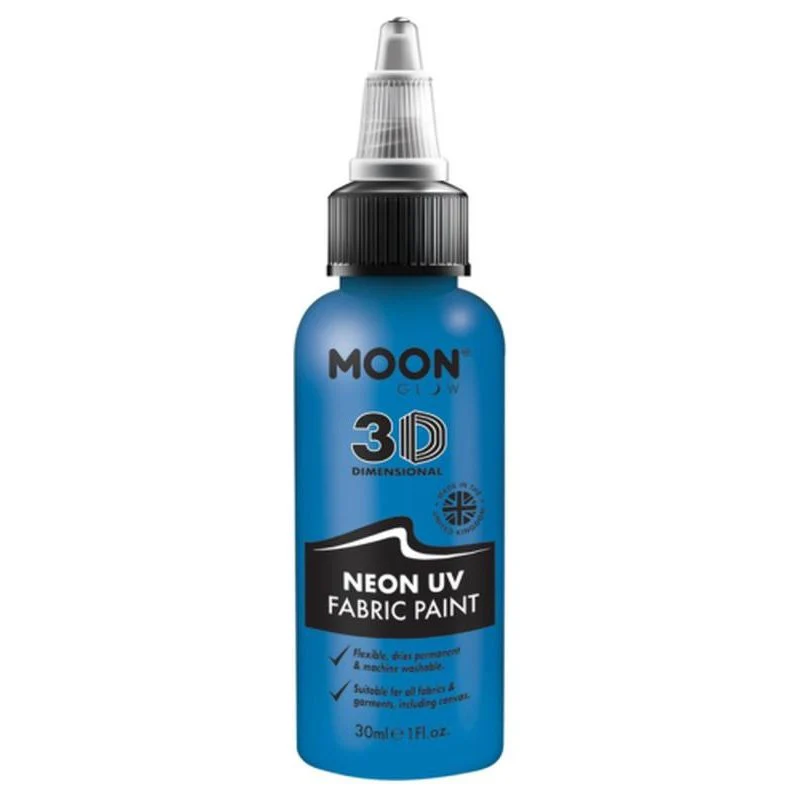 Moon Glow Neon Uv Intense Fabric Paint, Blue - Image 2