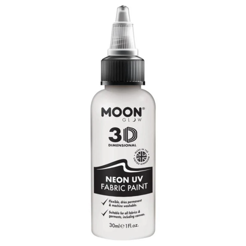 Moon Glow Neon Uv Intense Fabric Paint, White - Image 2