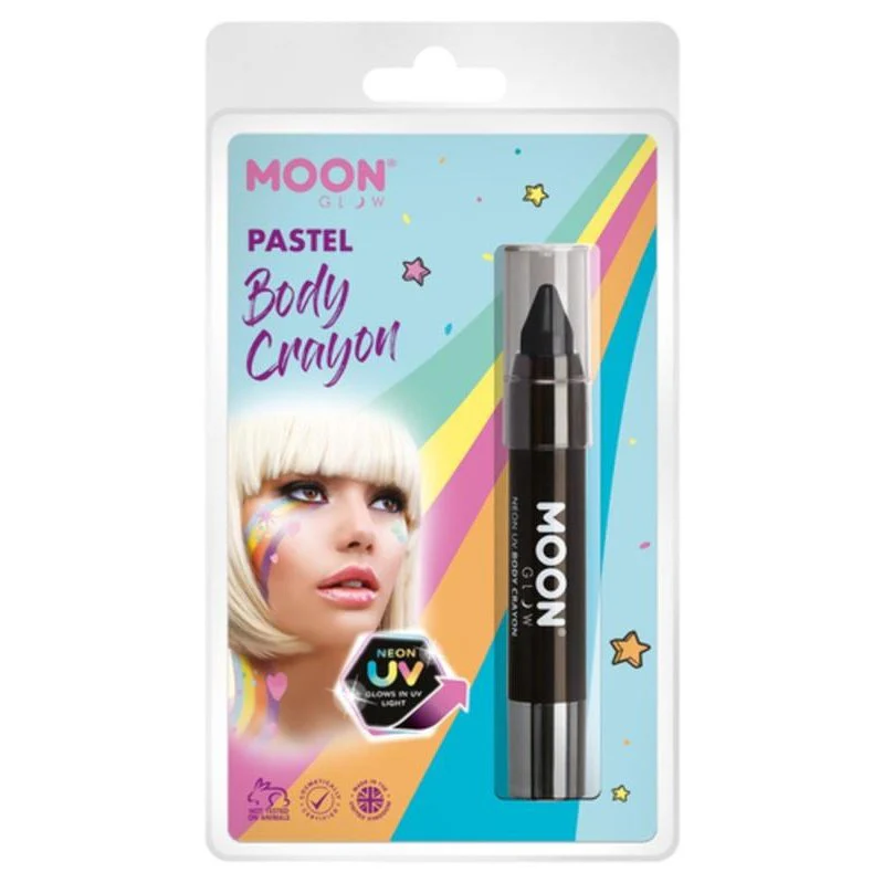 Moon Glow Pastel Neon Uv Body Crayons, Black - Image 2