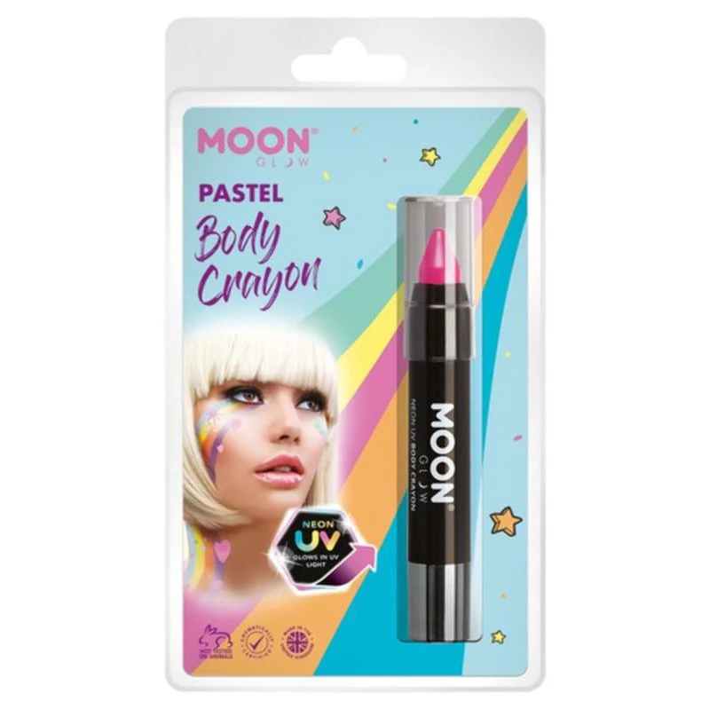Moon Glow Pastel Neon Uv Body Crayons, Pastel Pink