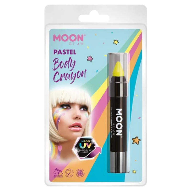 Moon Glow Pastel Neon Uv Body Crayons, Yellow