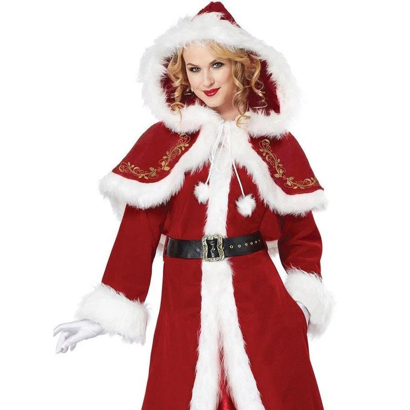 Mrs Claus Deluxe Women's Christmas Costume - Image 3