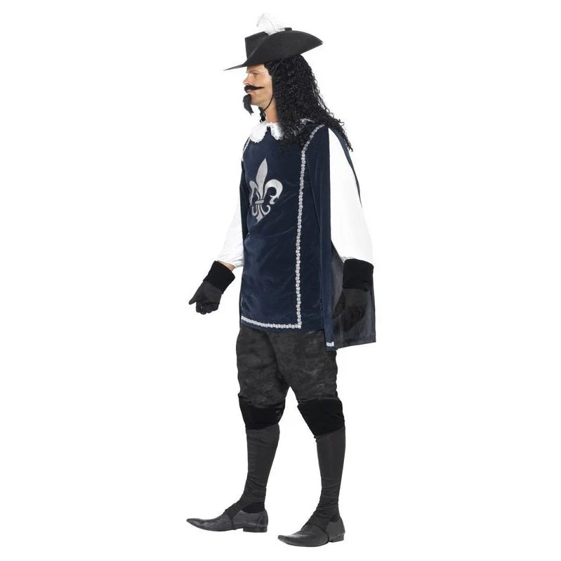 Musketeer Male Costume, With Top, Hat - Image 2
