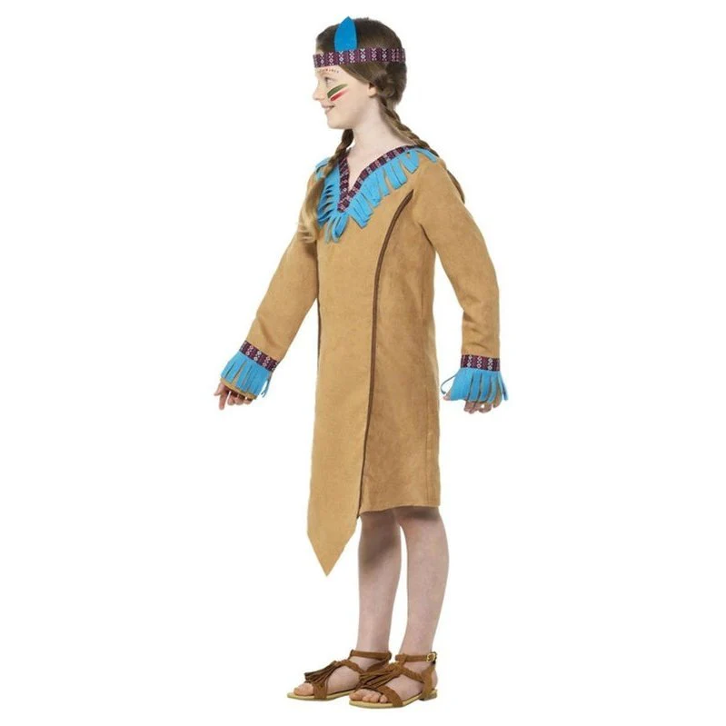 Native American Inspired Girl Costume, Brown - Image 2