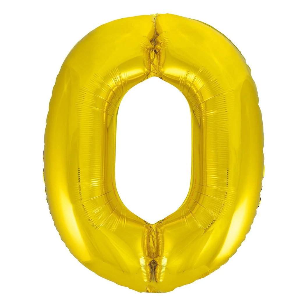 Number 0 Gold Foil Balloon-86cm