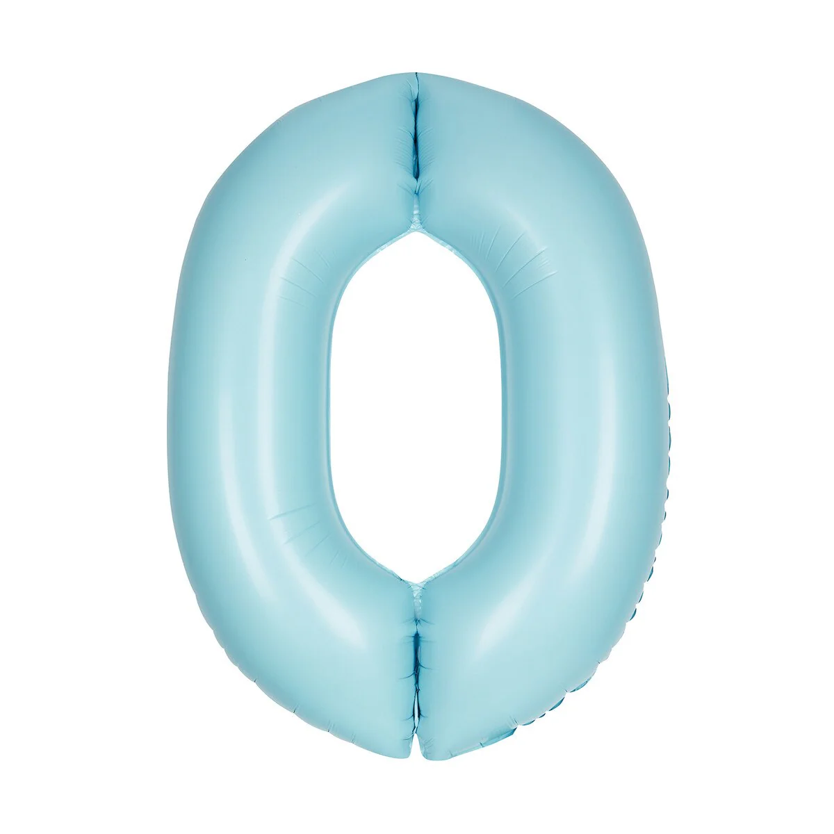 Number 0 Pastel Blue Matte Foil Balloon-86cm