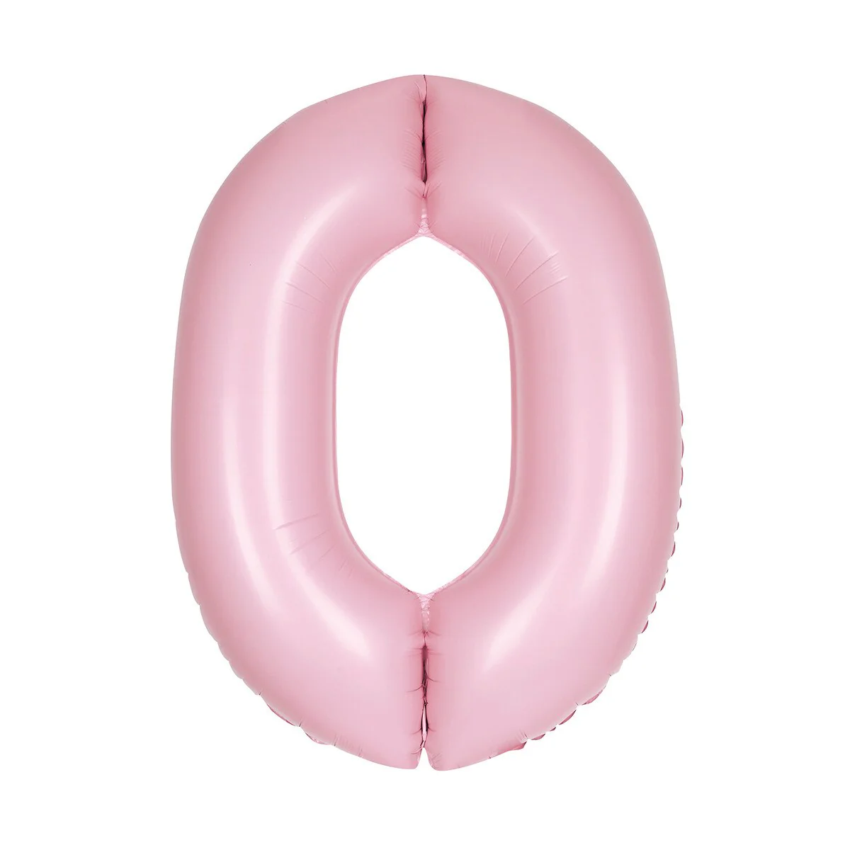 Number 0 Pastel Pink Matte Foil Balloon-86cm