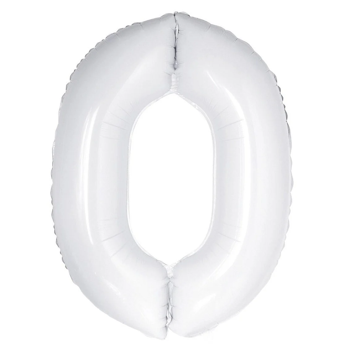 Number 0 White Foil Balloon – 86cm