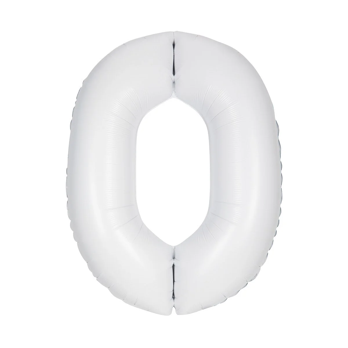 Number 0 White Matte Giant Foil Balloon-86cm