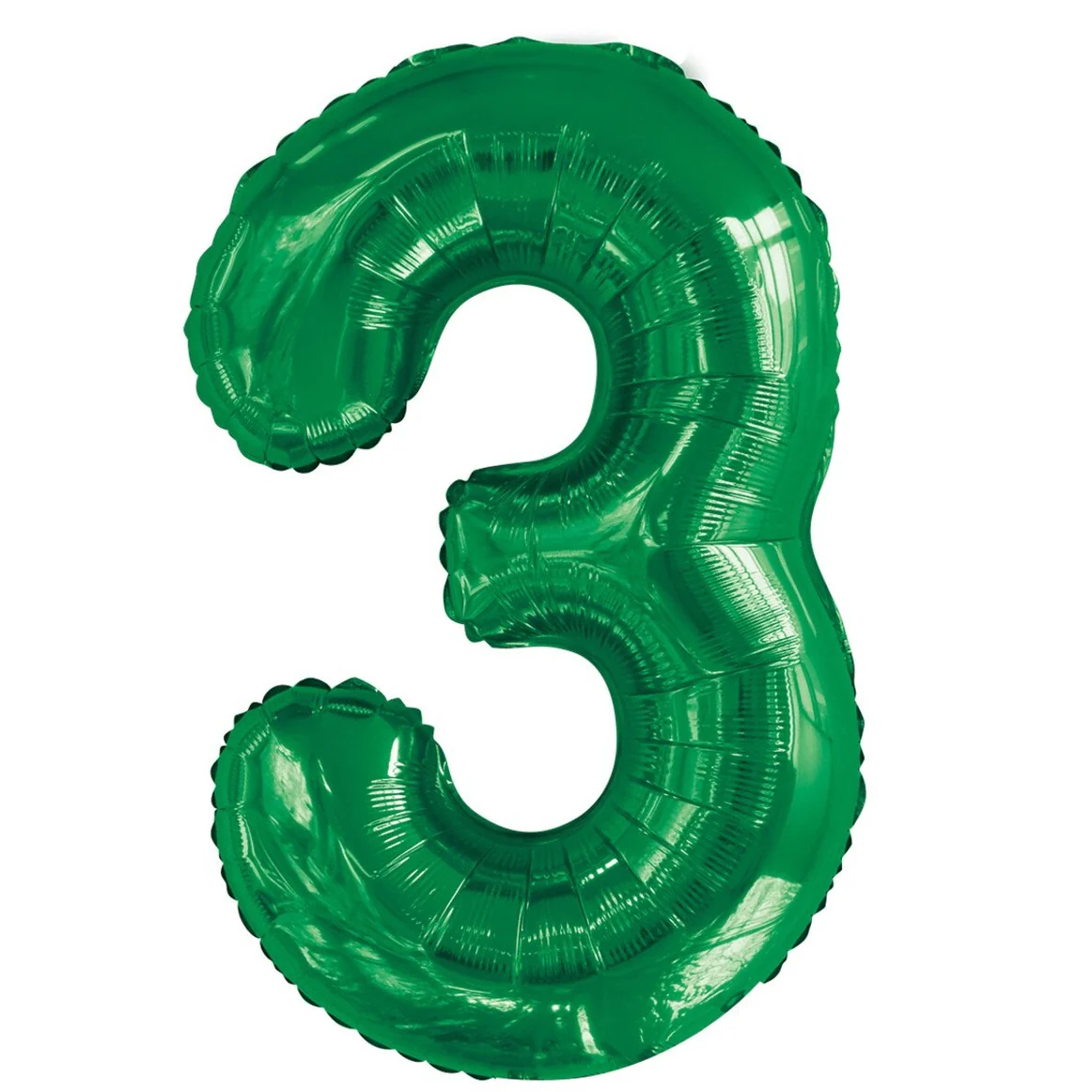 Number 3 Green Foil Balloon – 86cm