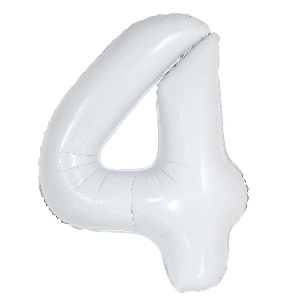 Number 4 White Foil Balloon – 86cm