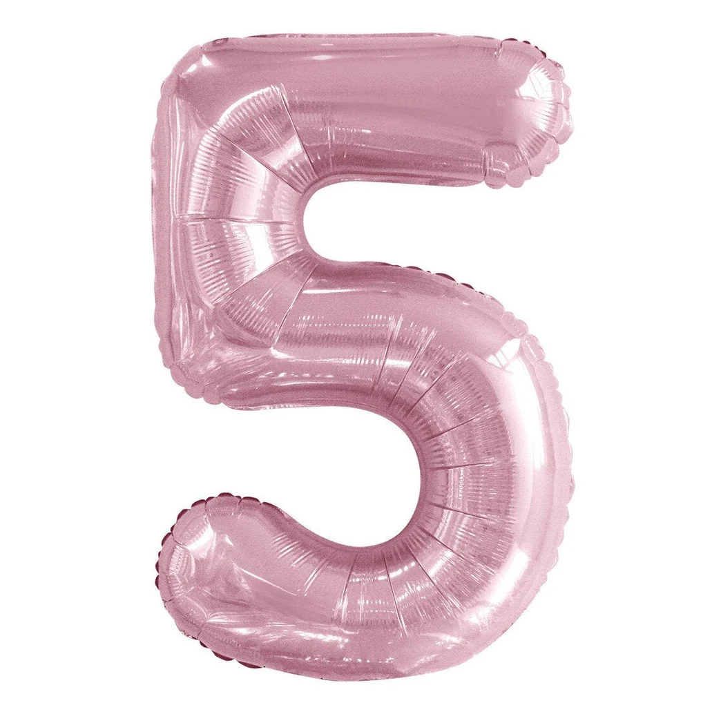 Number 5 Flamingo Pink Foil Balloon-86cm