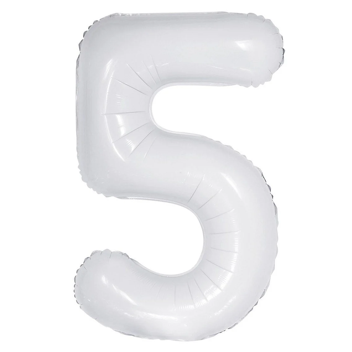 Number 5 White Foil Balloon – 86cm