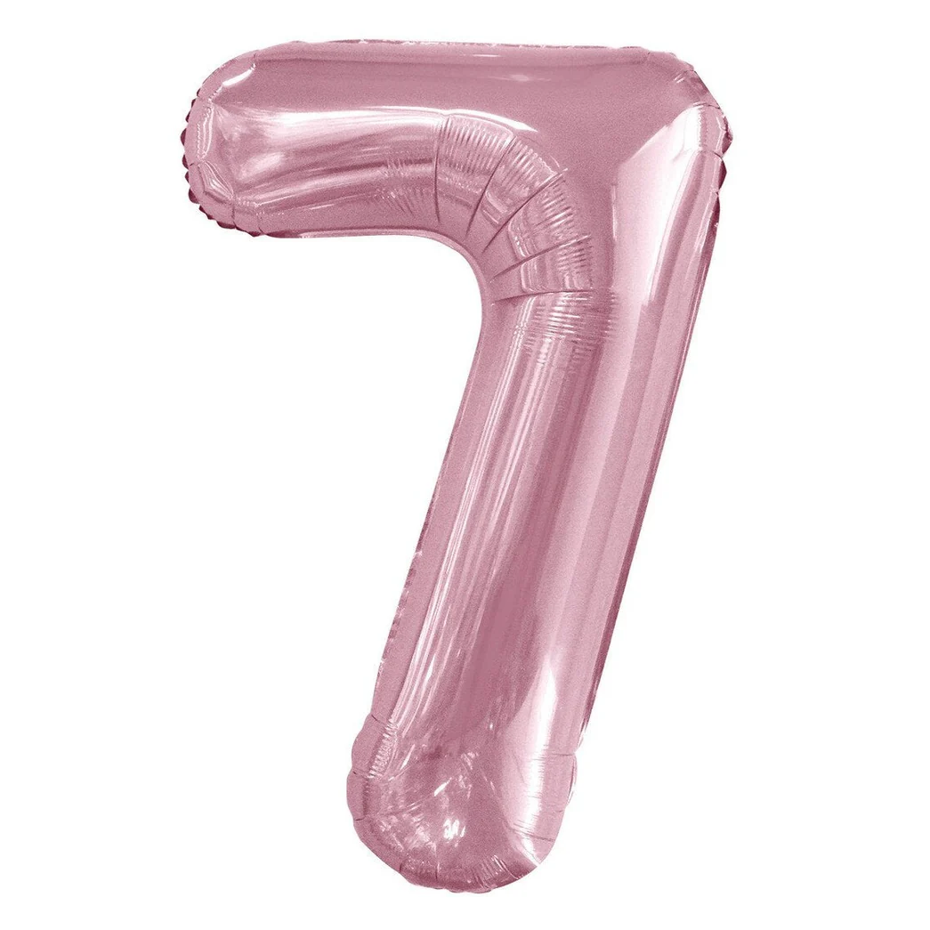 Number 7 Flamingo Pink Foil Balloon-86cm