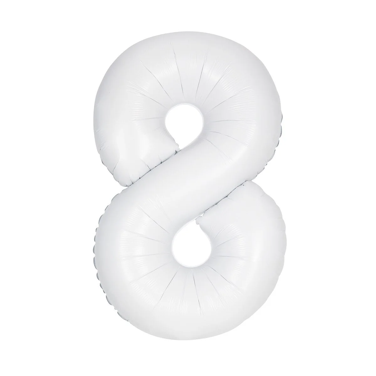 Number 8 White Matte Giant Foil Balloon-86cm