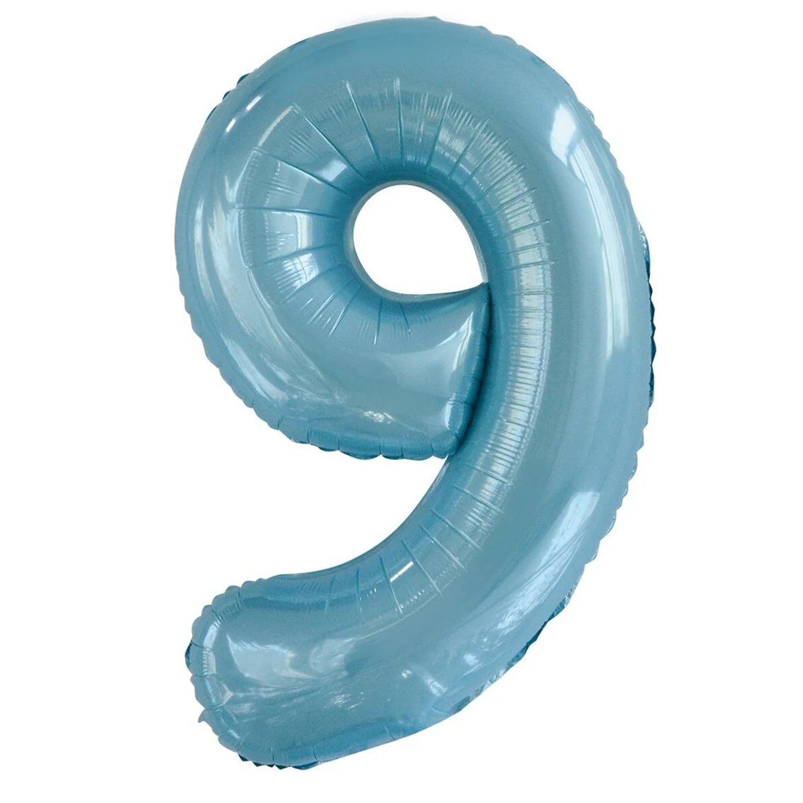 Number 9 Light Blue Foil Balloon-86cm