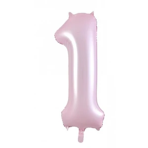 Pastel Pink Number 1 Foil Balloon - 86cm