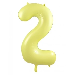 Pastel Yellow Number 2 Foil Balloon - 86cm