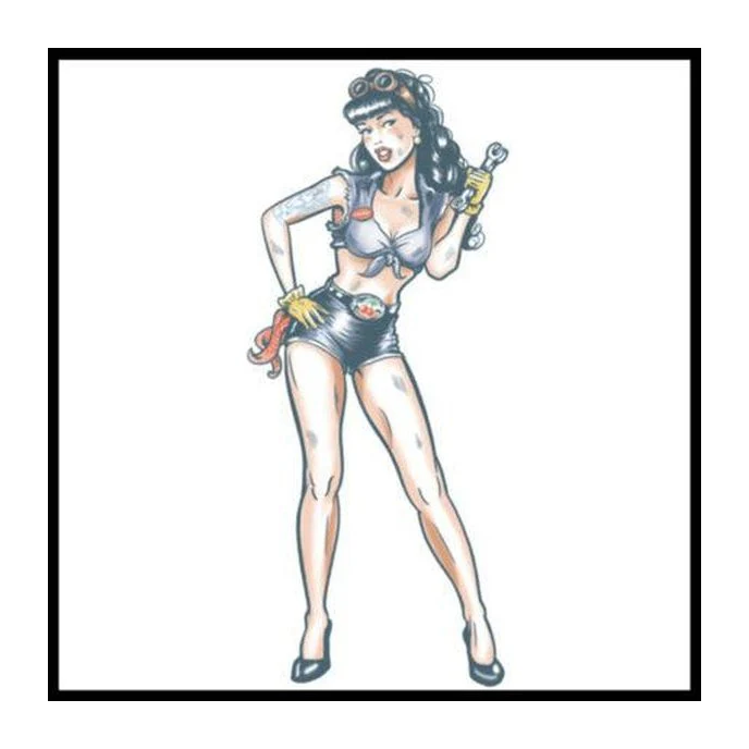Pin Up – Mechanic Girl – Temporary Tattoo