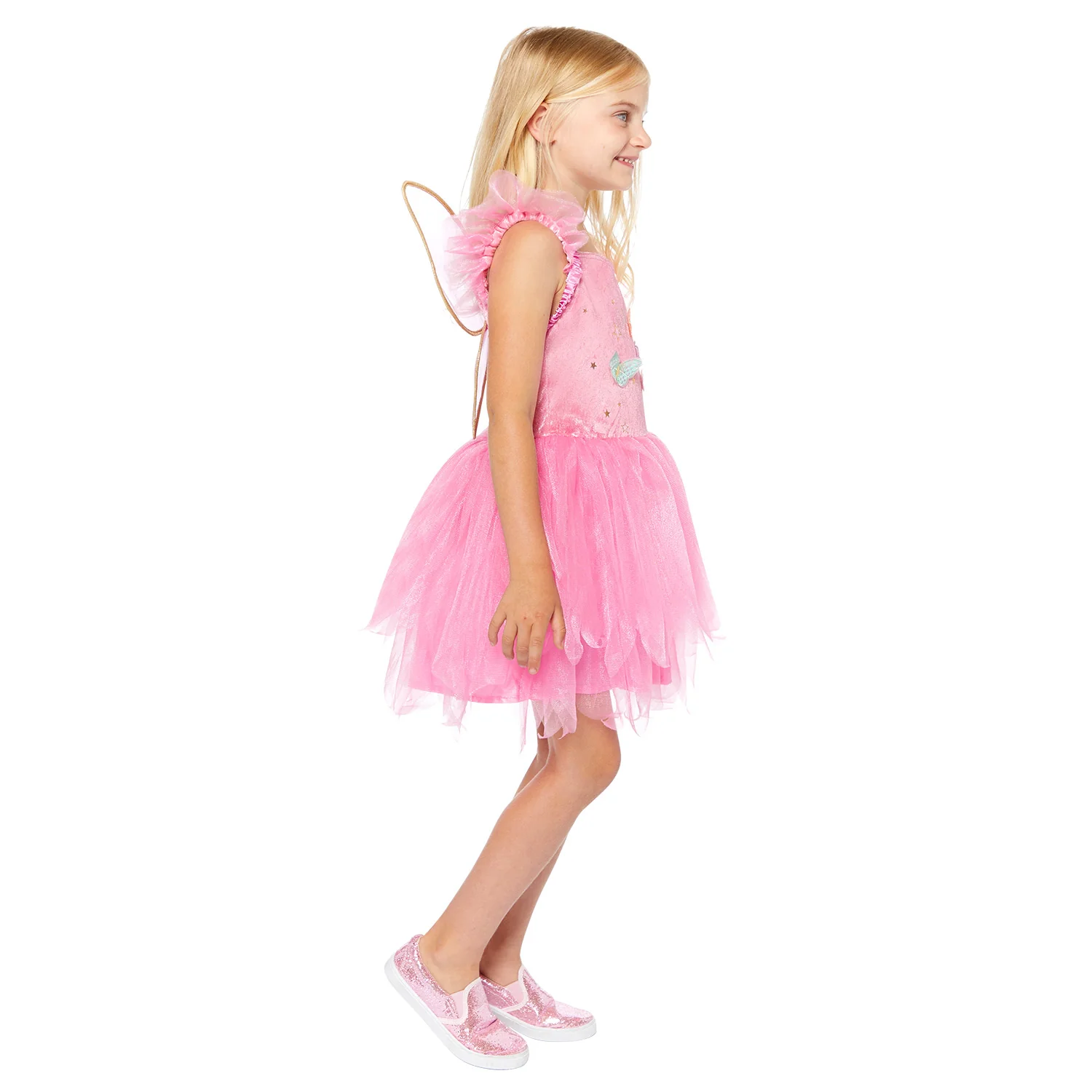 Pink Fairy Girls Dress Costume - Image 2